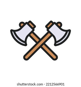 Axes icon vector image. Can also be used for Construction Tools. Suitable for mobile apps, web apps and print media.