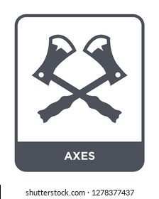 axes icon vector on white background, axes trendy filled icons from Camping collection, axes vector illustration