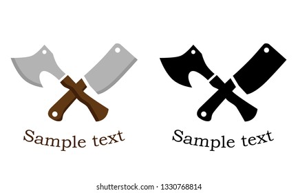 Axes logo design. Vector illustration.