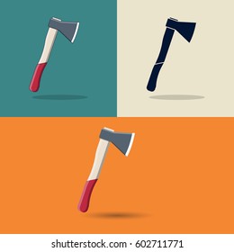 Axes. set of icons axes. Ax in different styles.