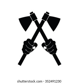 axes tool vector in black color