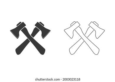 Icono de vector de ejes conjunto en estilo plano de moda