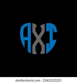 AXI letter logo creative design. AXI unique design.
