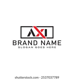 AXI letter logo design. AXI business and real estate monogram logo vector template.