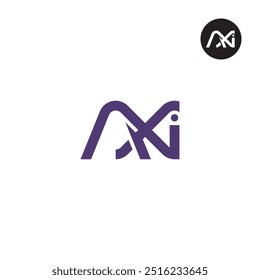 Design de Monograma de Letra de Logotipo AXI