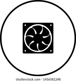 axial electric computer fan symbol