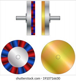 Axial field permanent magnet eddy current coupling