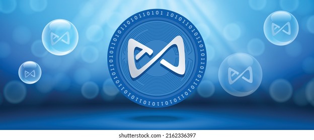 Axie Infinity (AXS) cripto moneda fondo vector tecnológico futurista. Se puede usar como fondo de escritorio, banner del sitio web, afiche y fondo tecnológico. 