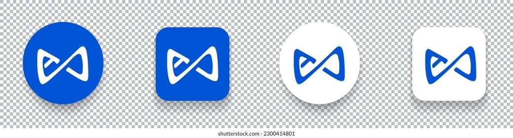 Axie Infinity (AXS) crypto currency logo symbol set isolated on transparent background vector
