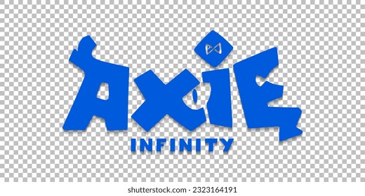 Axie Infinity (AXS) cryptocurrency logo worldmark isolated on transparent png background vector