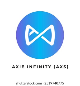 Ilustración vectorial del logotipo de criptomoneda Axie Infinity (AXS).