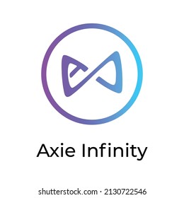 Axie Infinity Cryptocurrency token icon. AXS token symbol. Cryptocurrency vector icon. Flat Vector illustration - Vector