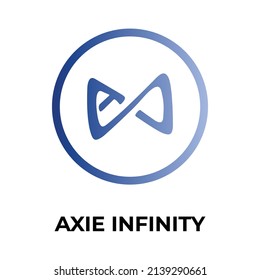 Axie Infinity Cryptocurrency token icon. AXS token symbol. Cryptocurrency vector icon. Flat Vector illustration - Vector