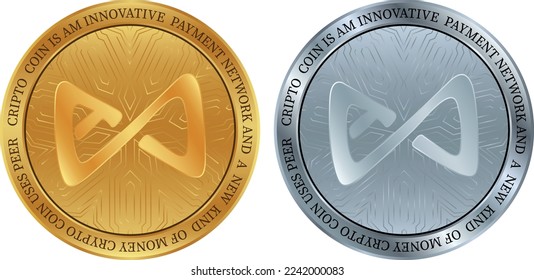 axie infinity-axs coin vector illustrations. 3d illustration. vector coins.
