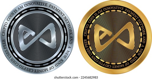 axie infinity-axs coin Vektorgrafiken. 3D-Abbildung. Vektormünzen.