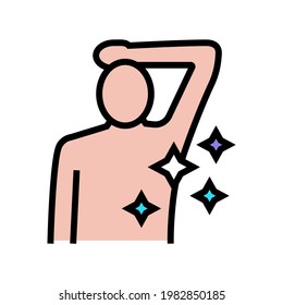 axilla shaved color icon vector. axilla shaved sign. isolated symbol illustration