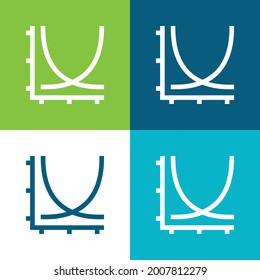 Axis Flat four color minimal icon set