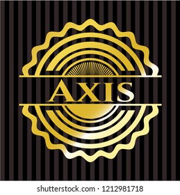 Axis gold shiny badge