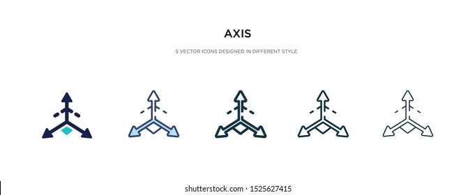 axis icon in different style vector illustration. two colored and black axis vector icons designed in filled, outline, line and stroke style can be used for web, mobile, ui