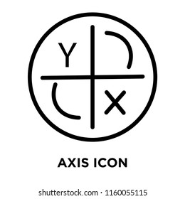Axis icon vector isolated on white background, Axis transparent sign , line and outline elements in linear style