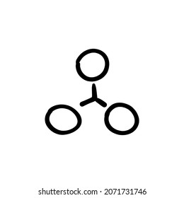 axis icon in vector. Logotype - Doodle