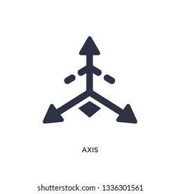 axis isolated icon. Simple element illustration from geometry concept. axis editable logo symbol design on white background. Can be use for web and mobile.