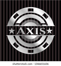 Axis silver shiny badge