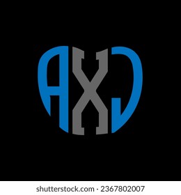 AXJ letter logo creative design. AXJ unique design.
