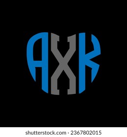AXK letter logo creative design. AXK unique design.
