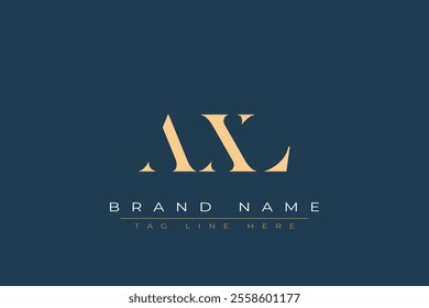 AXL abstract letter logo design. This logo is designed by three abstract letters.