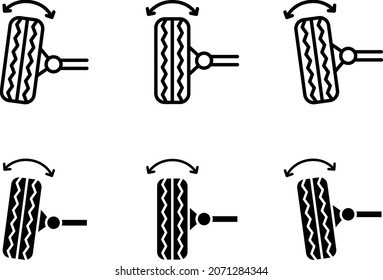 axle alignment icon , vector illustration