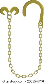 Axle Chain J-Hook and 2 Grab Hooks 