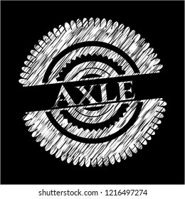 Axle on chalkboard