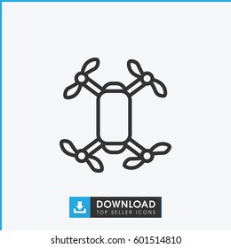 axle with propeller icon. simple outline axle with propeller vector icon. on white background.