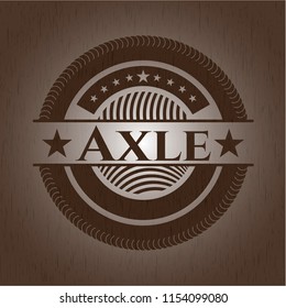 Axle wood emblem