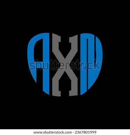 AXN letter logo creative design. AXN unique design.
