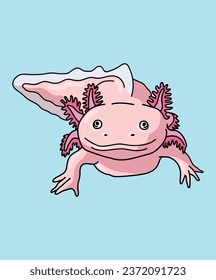 Axolotl Amphibien Axolotls Vorderansicht