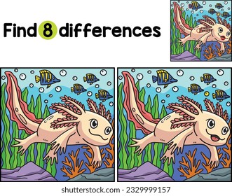 Axolotl Animal Find The Differences