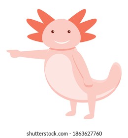 Axolotl animal icon. Cartoon of axolotl animal vector icon for web design isolated on white background