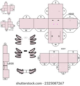 axolotl Zeichenkartographie Würfel Design in Vektorformat