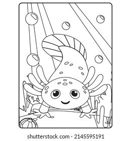 Axolotl Coloring pages for kids