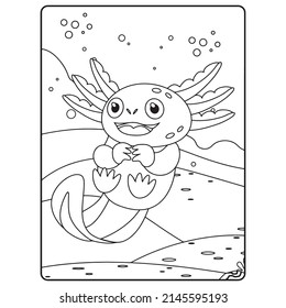 Axolotl Coloring pages for kids