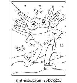 Axolotl Coloring pages for kids