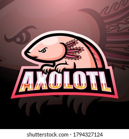 Diseño del logotipo de la mascota de apoyo de Axolotl