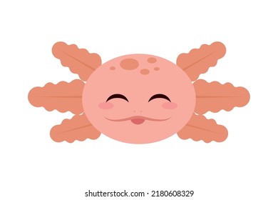 axolotl head icon on white background