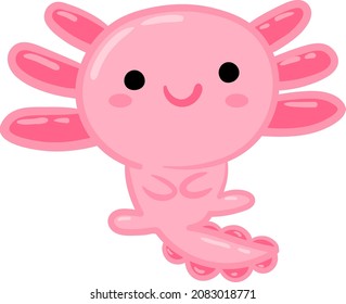 Axolotl icon. Hand drawn vector illustration.