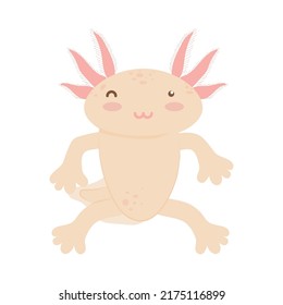 axolotl icon on white background