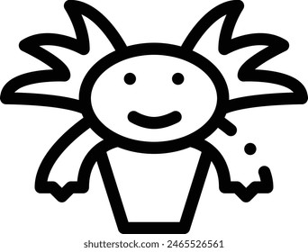 axolotl icon. Thin Linear Style Design Isolated On White Background