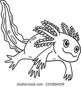 Axolotl Isolated Coloring Page Kids Stock Vector (Royalty Free ...