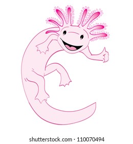 Axolotl salamander character